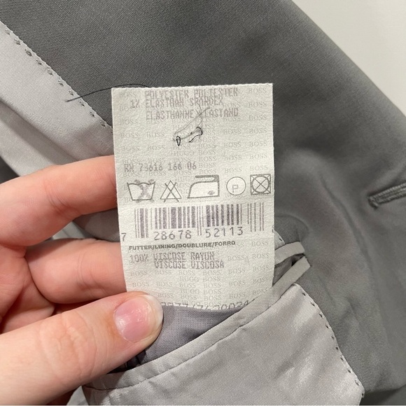 Hugo Boss Three Button Grey Scorsese Movie Suit Blazer Jacket Size 44 Regular - Picture 9 of 9